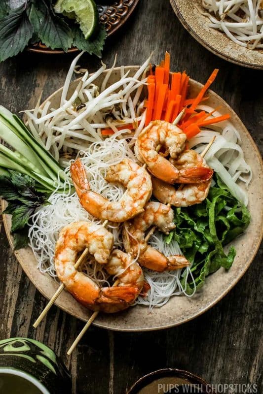 N6. Grilled Shrimp with Vermicelli Noodles