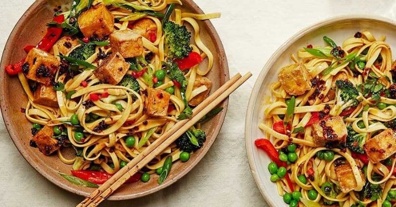 N7. Double Pan Fried Tofu Noodles
