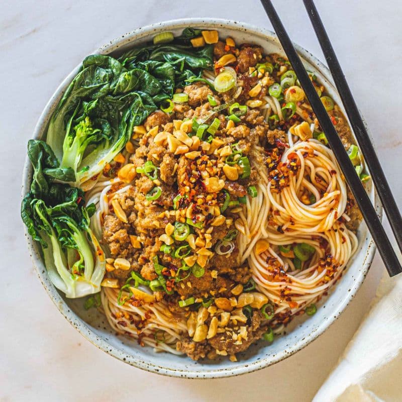 N8. Dan Dan Chicken Noodle Bowl