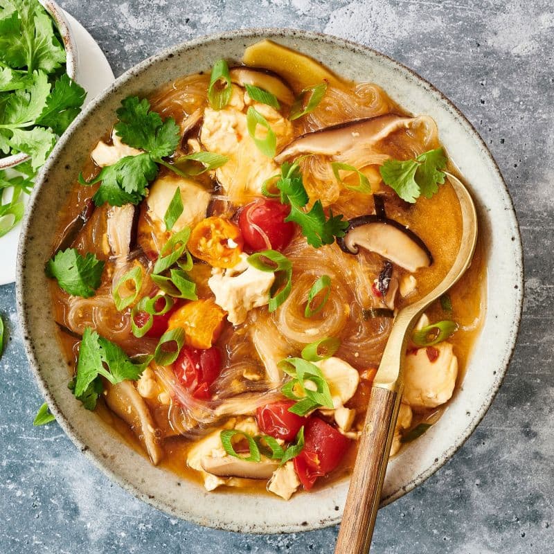N9. Tom Yum Tofu Noodle Soup