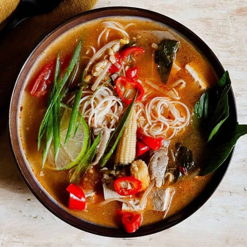 N9. Tom Yum Veggie Noodle Soup